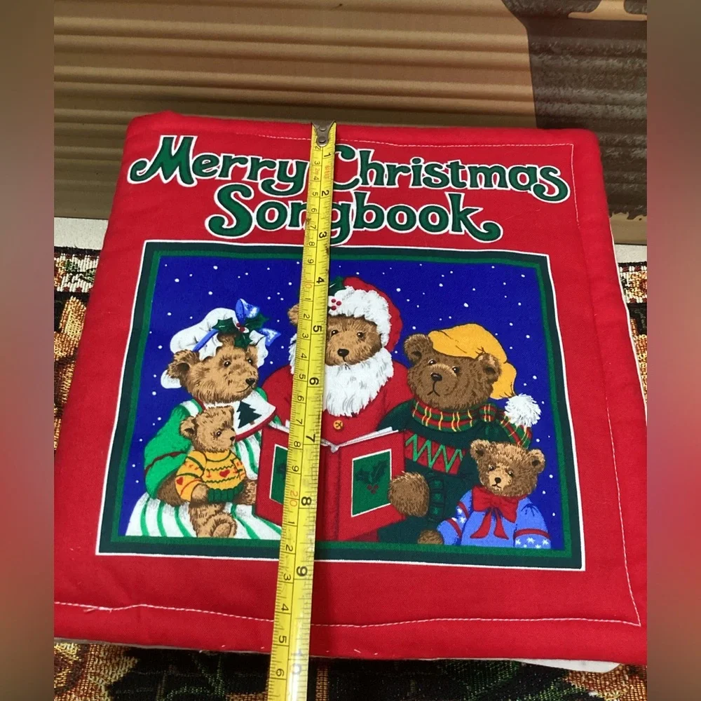 Handmade Cloth Merry Christmas Songbook Great Gift 10 Pages Large Size